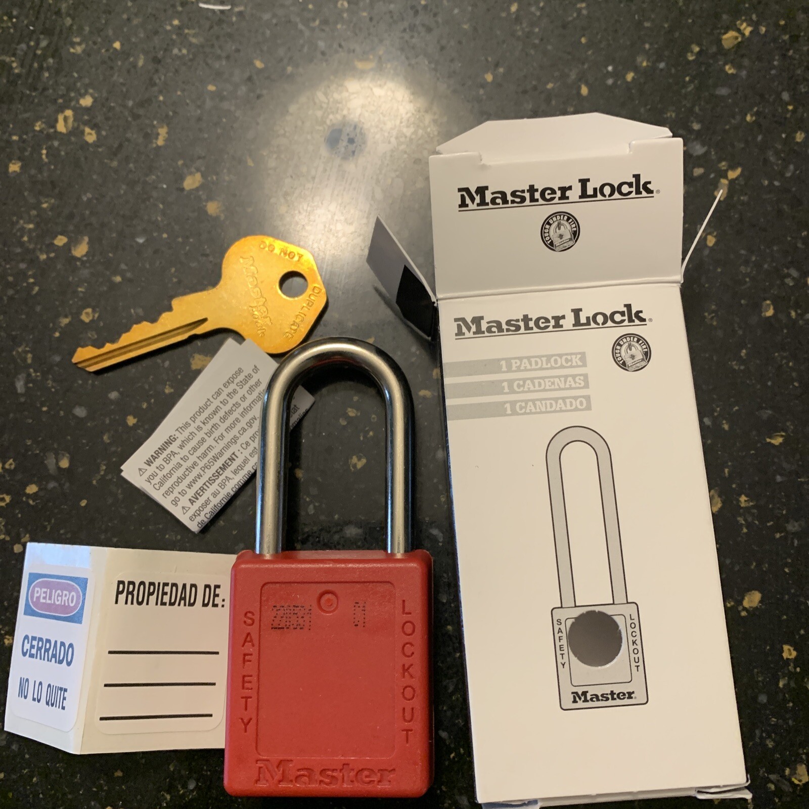 RED Master Lock 410RED Lockout Tagout Safety Padlock