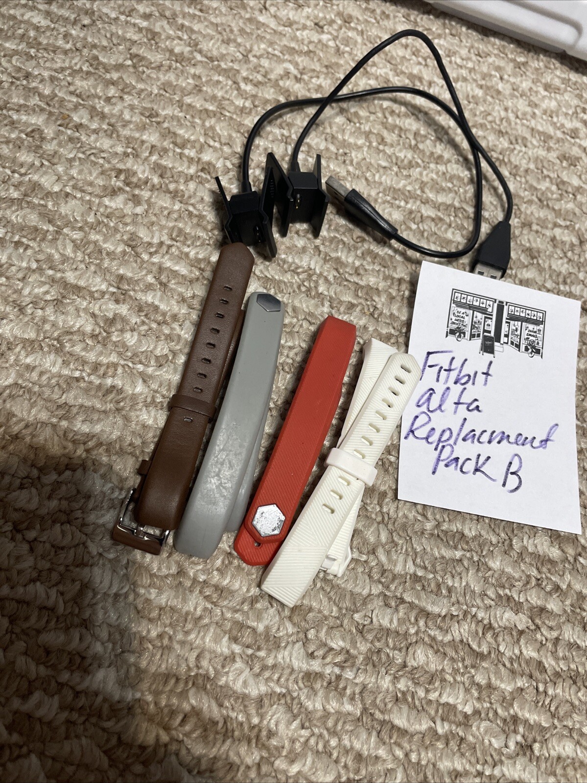 Fitbit ALTA Replacement Parts Pack! X2 Chargers X4 Bands!
