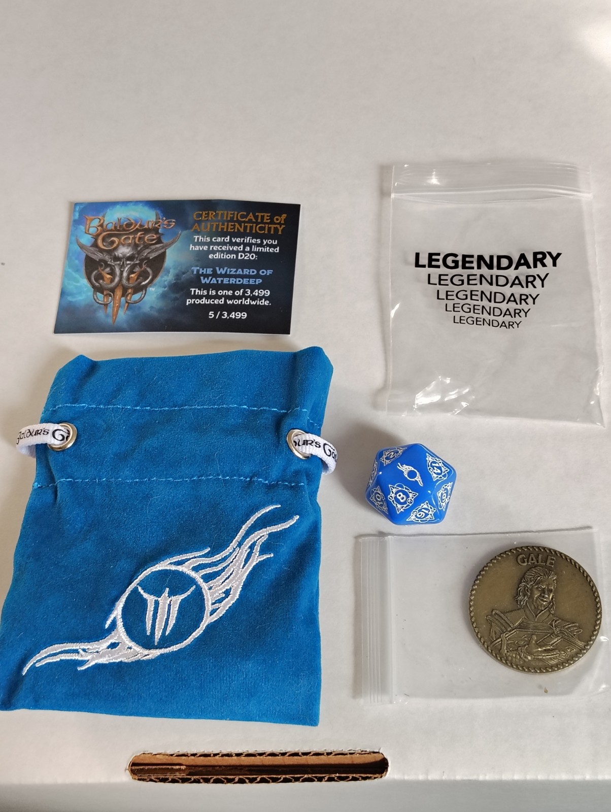Gale Legendary BG3 Baldur's Gate 3 Treasure Dice Coin D&D serialized #5 / 3499