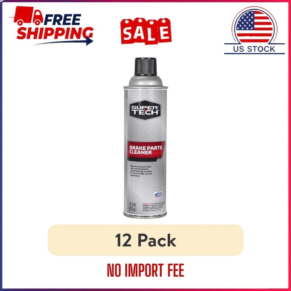 HOT SALE !!! (12 pack) Super Tech Brake Parts Cleaner, 14.5 oz, US STOCK