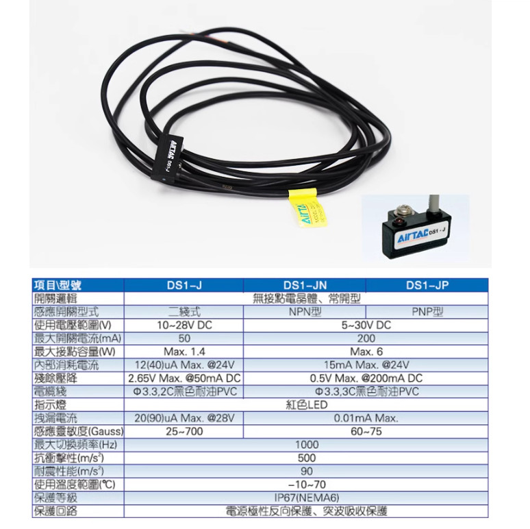 1PC New AirTac Magnetic induction switch cylinder sensor CS1-E #LL