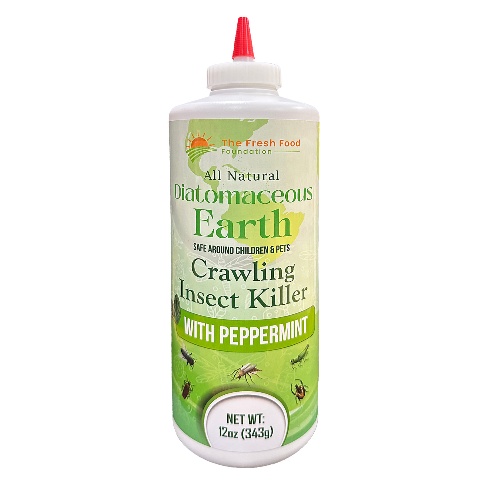 Diatomaceous Earth ~ Crawling Insect Killer ~ 12 oz ~ for Roaches Fleas Ants