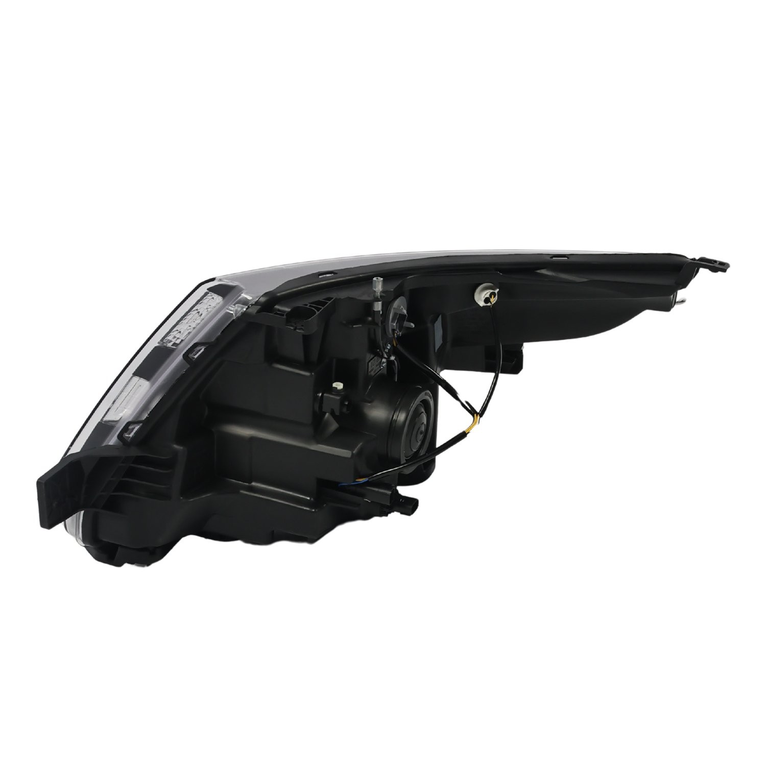 Headlight For 2011-2015 Ford Explorer[Black/Clear]Crystal Corner Projector Lamp