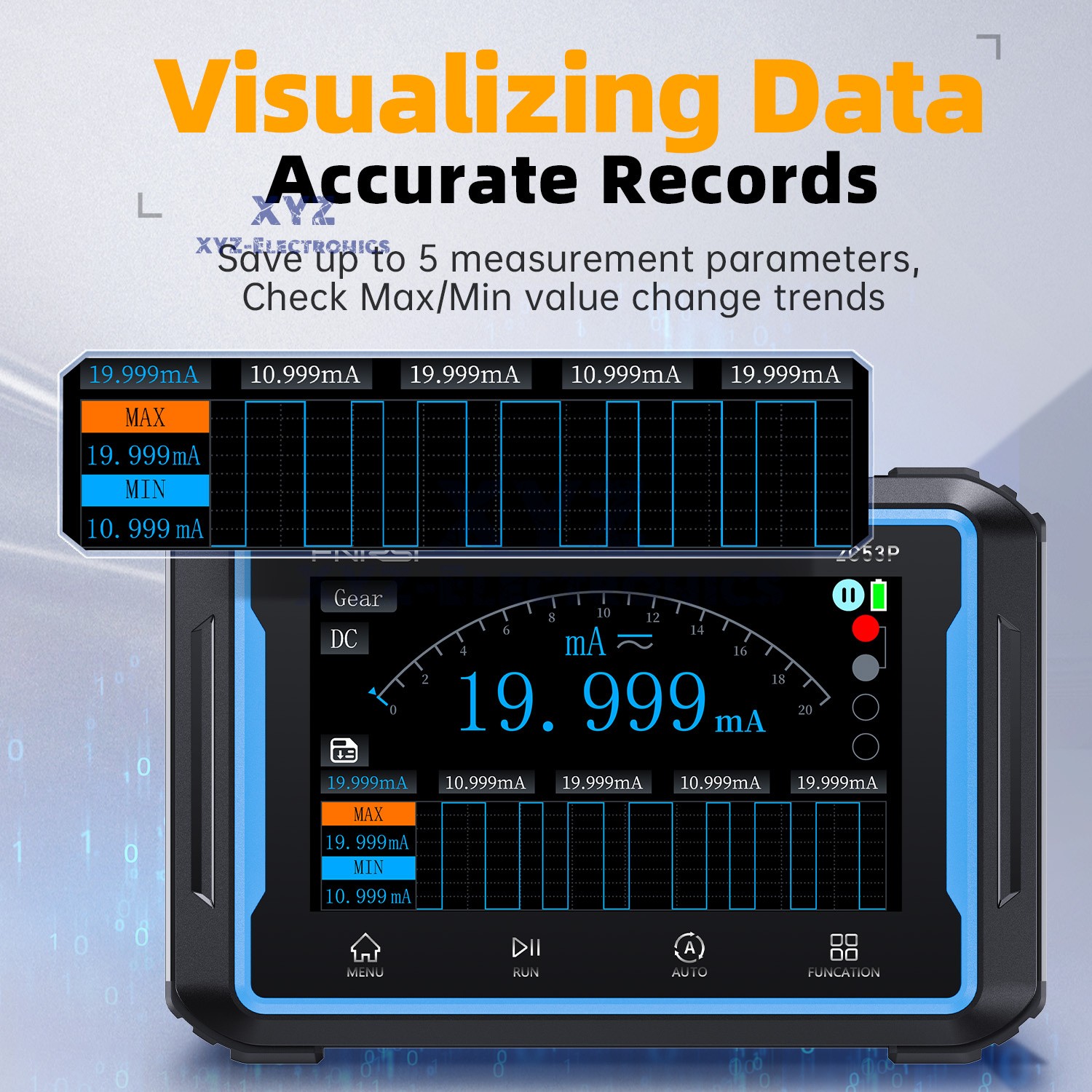 FNIRSI 2C53P Handheld Digital Oscilloscope Multimeter Signal Generator IPS Touch