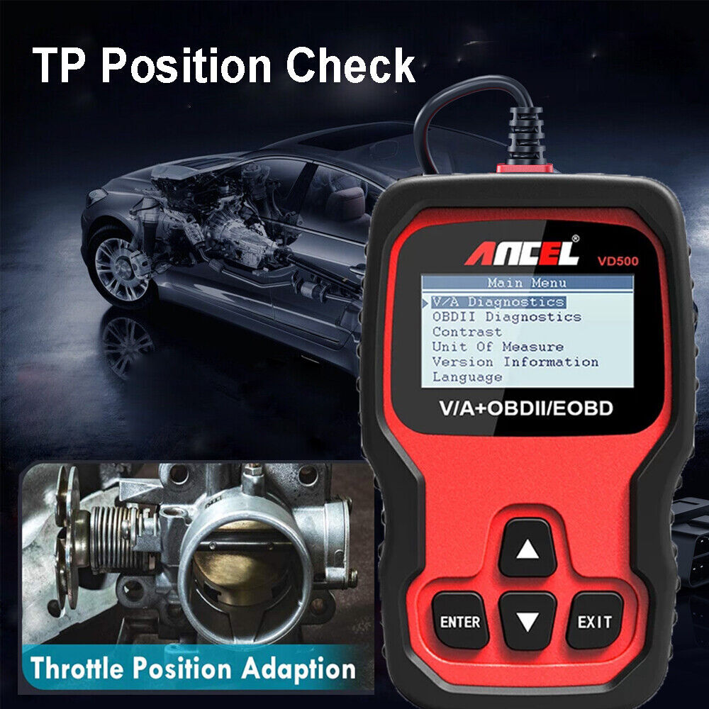 ANCEL VD500-US OBD2 Scanner Code Reader ABS SRS EPB Oil Diagnostic Tool For VW