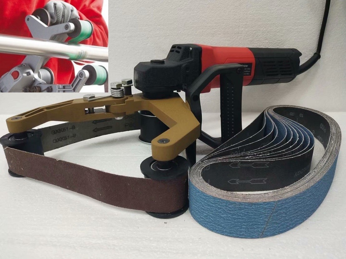 Professional Pipe Polisher + 50 Heavy Duty Zirconia Sanding Belts