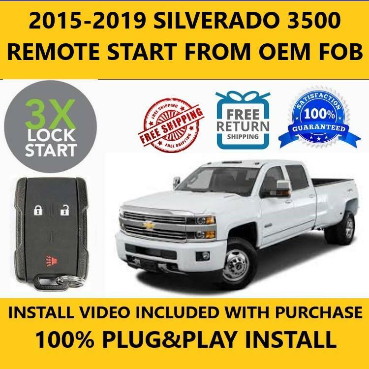 100% Plug & Play Remote Start Starter 2015-2019 CHEVROLET SILVERADO 3500