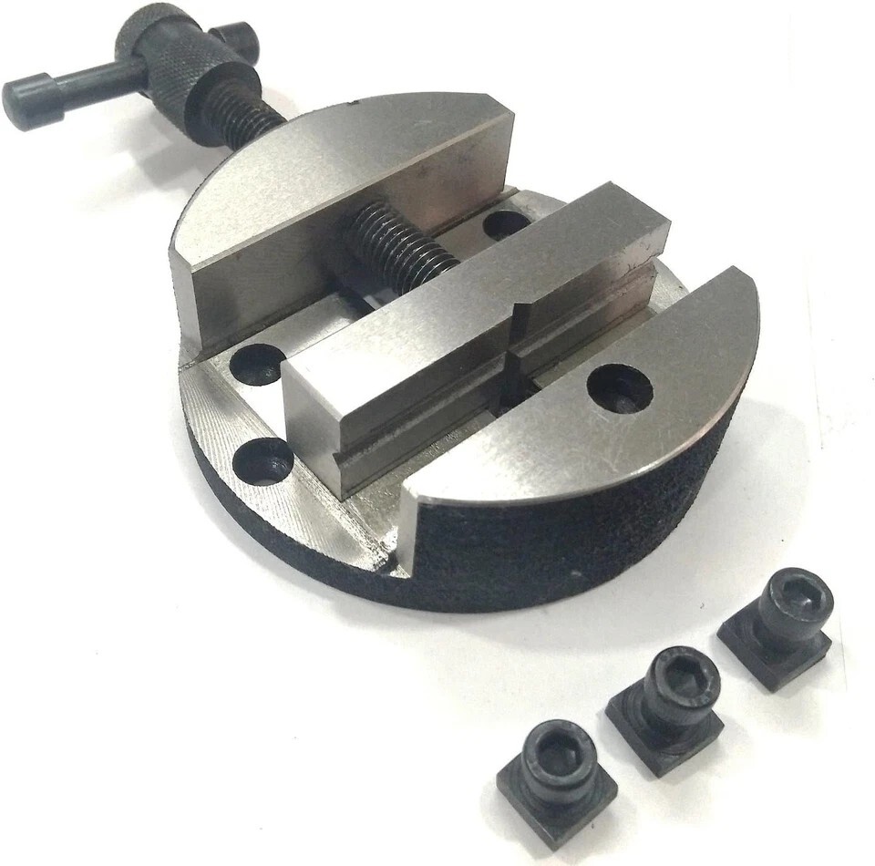 4" 100MM Tilting Rotary Table With 4" Round Vice & T-Nut