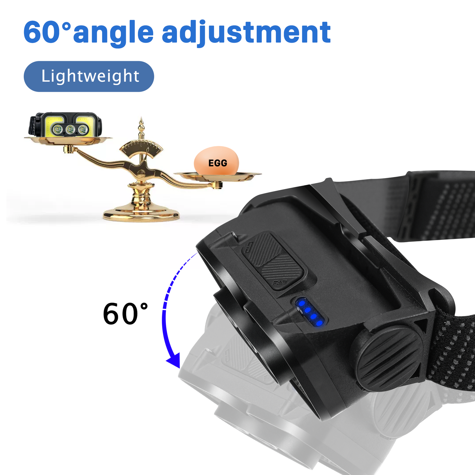 COB LED Headlamp Headlight Flashlight Torch USB Rechargeable Waterproof Sensor