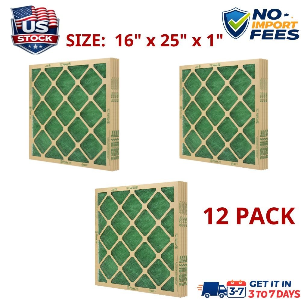 Flanders Air Filters,16" x 25" x 1" Precisionaire Nested Glass - ( 12 Pack )