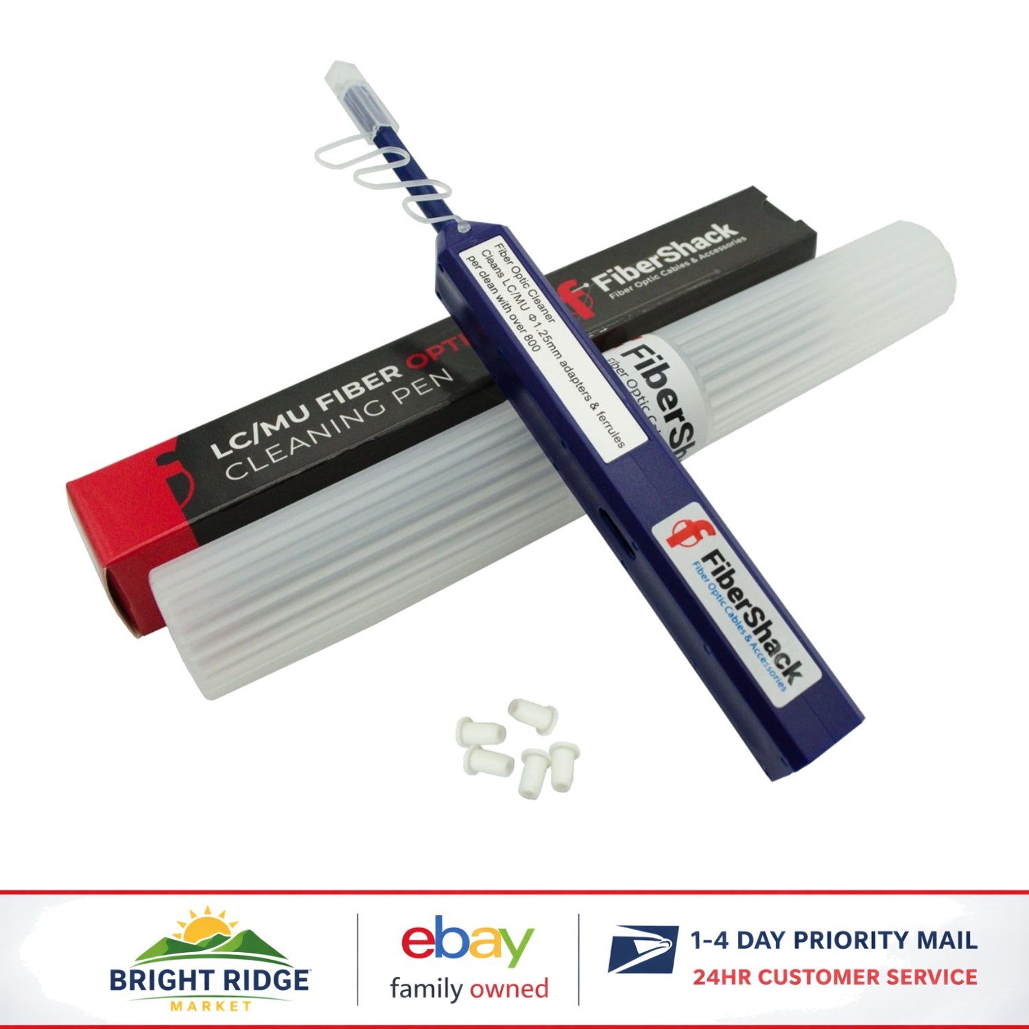 Portable Fiber Optic Cleaner Pen with Protection Case for LC Connectors