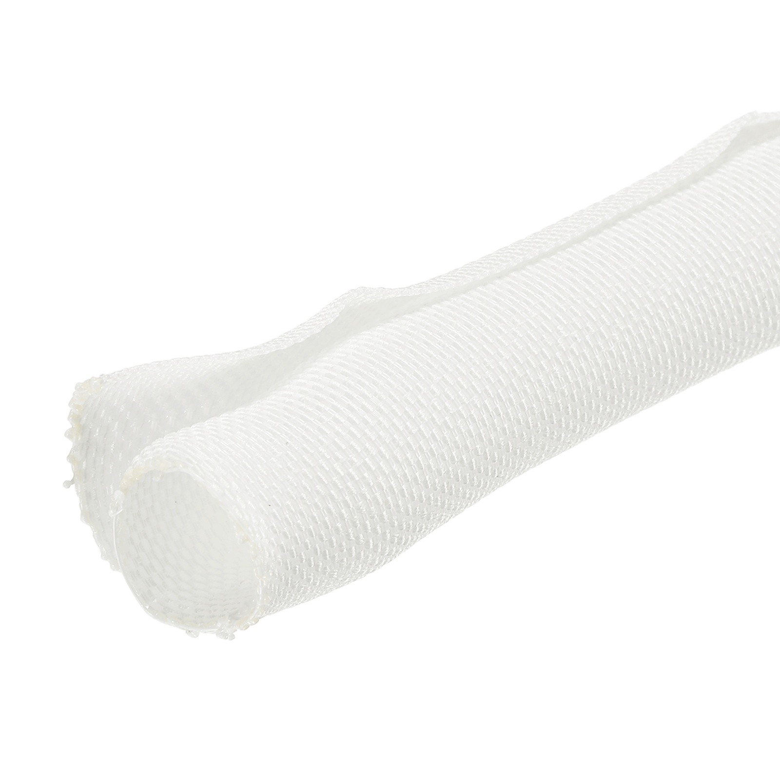 Wire Split Braided Cable Management Sleeve, White (5/8" - 10 Feet)
