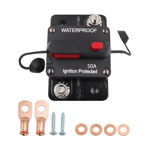 Car Circuit Breaker Vehicle Motor Trolling Manual Reset Switch Inline 50A