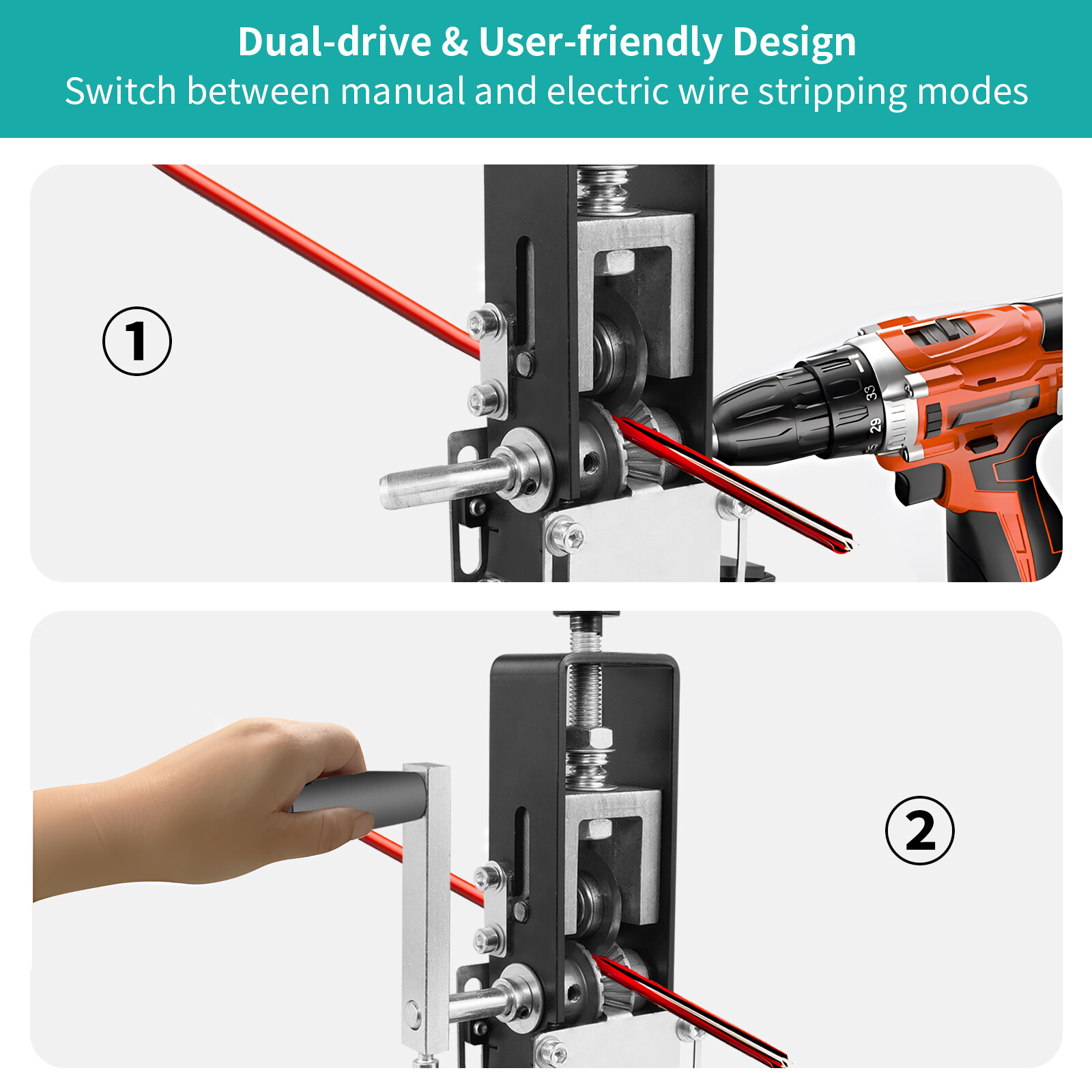 Manual Electric Wire Stripping Machine Cable Stripper Crank Scrap Copper Cutter