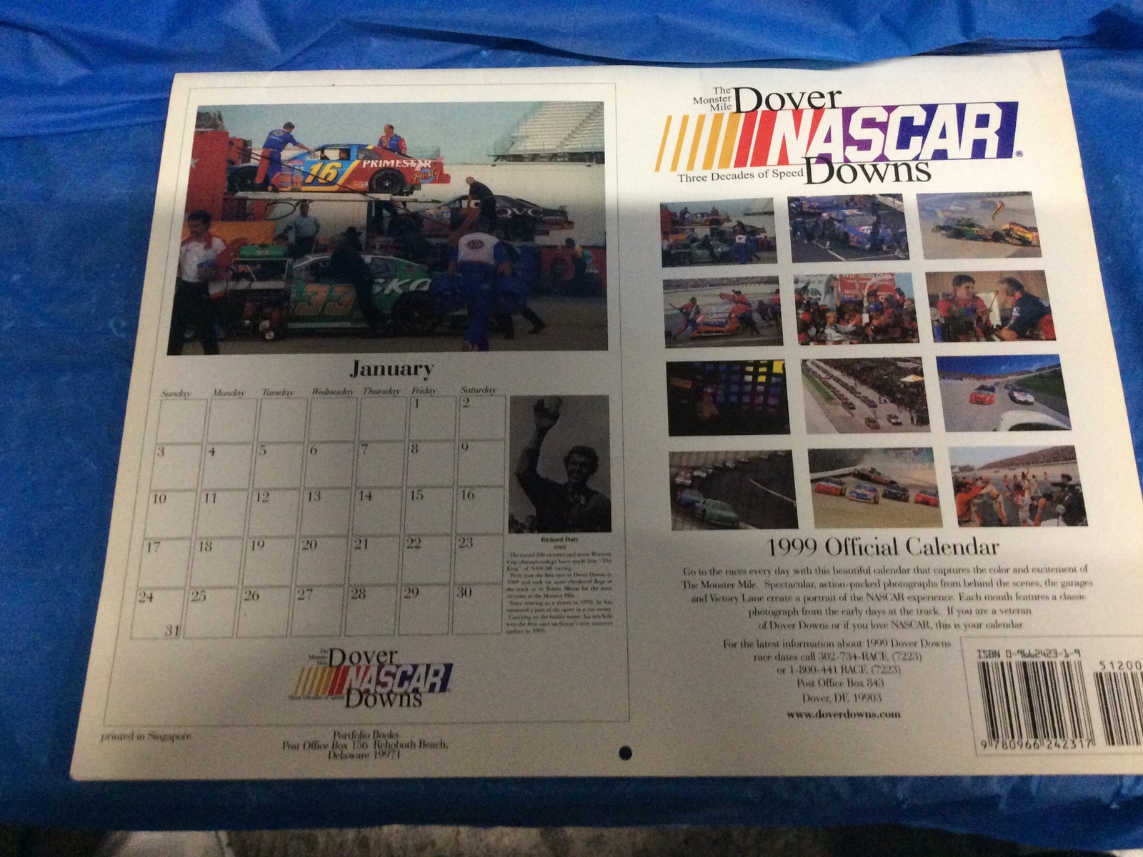 Dover Downs Nascar 1999 Official Calendar