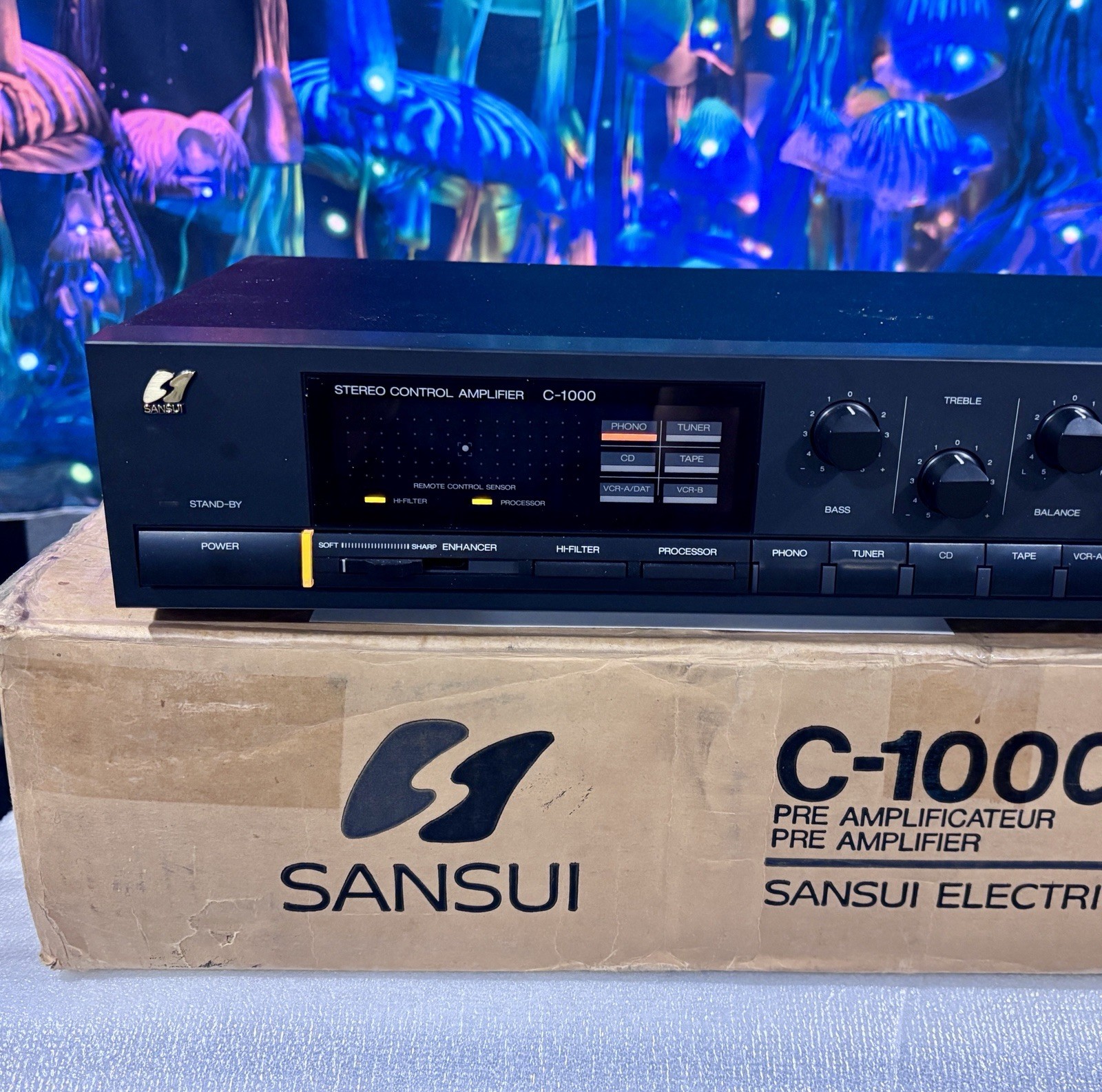 Sansui C-1000 Preamplifier Never Opened Except To Take Pics & Test Time Capsule