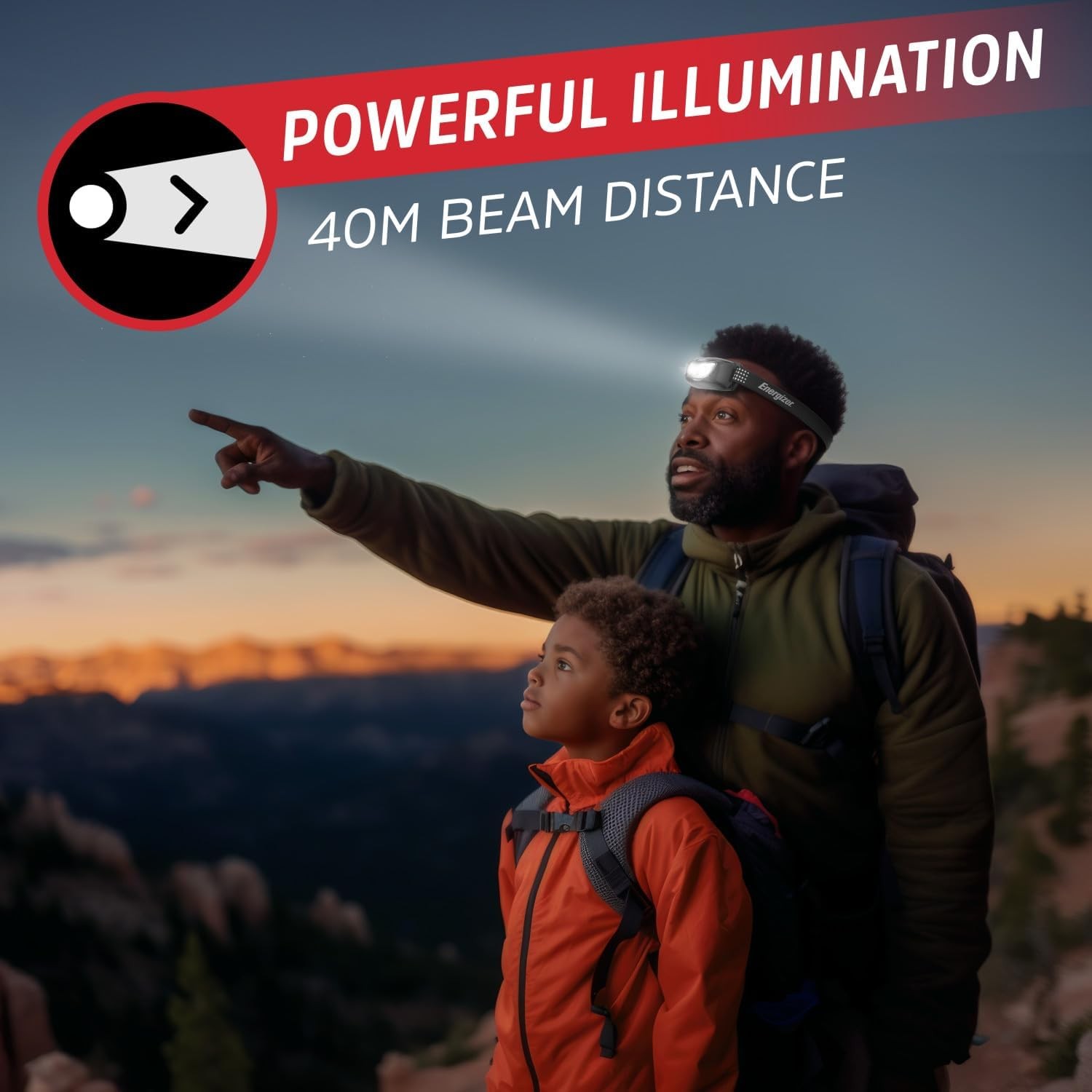 Energizer Universal+ LED Headlamp 2-Pack, Bright Outdoor Camping Light