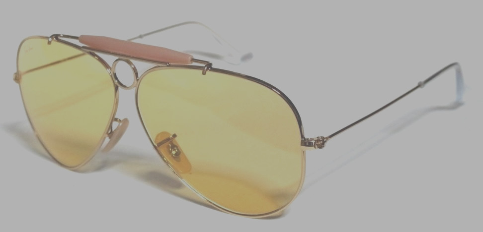 RAY BAN 3138 Shooter Remix Sunglasses Gold/Yellow Lenses 58
