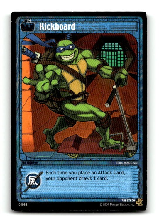 2004 Teenage Mutant ninja Turtles Trading Card Game Donatello Kickboard #01018LP