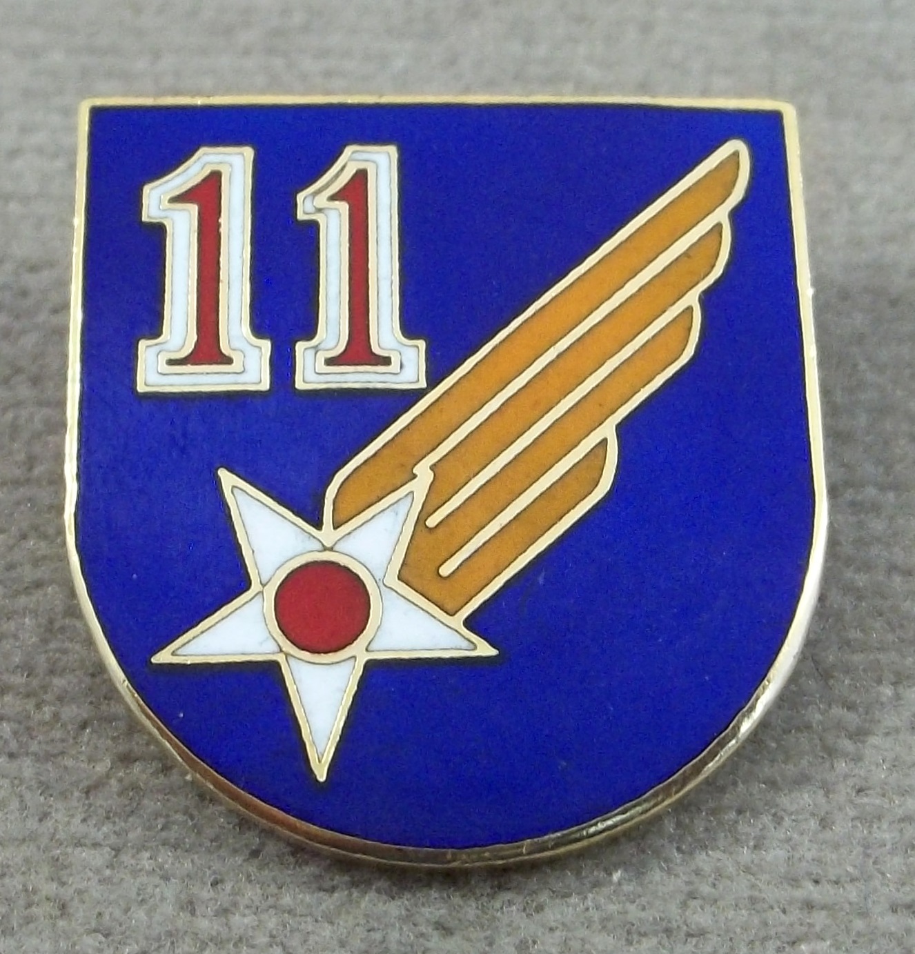 US Army Air Force 11th Air Force Unit Crest Insignia - Clutchback