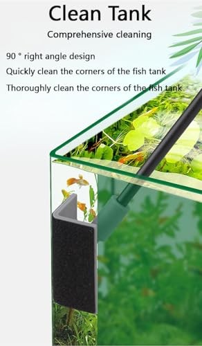 6-in-1 Aquarium Cleaning Tools Fish Tank Cleaning Kit with Long Handle, Algae