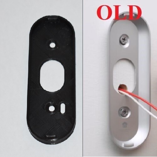 WIRED Google Nest Hello Doorbell Holder Bracket Clip Mounting Flat Wall A0077