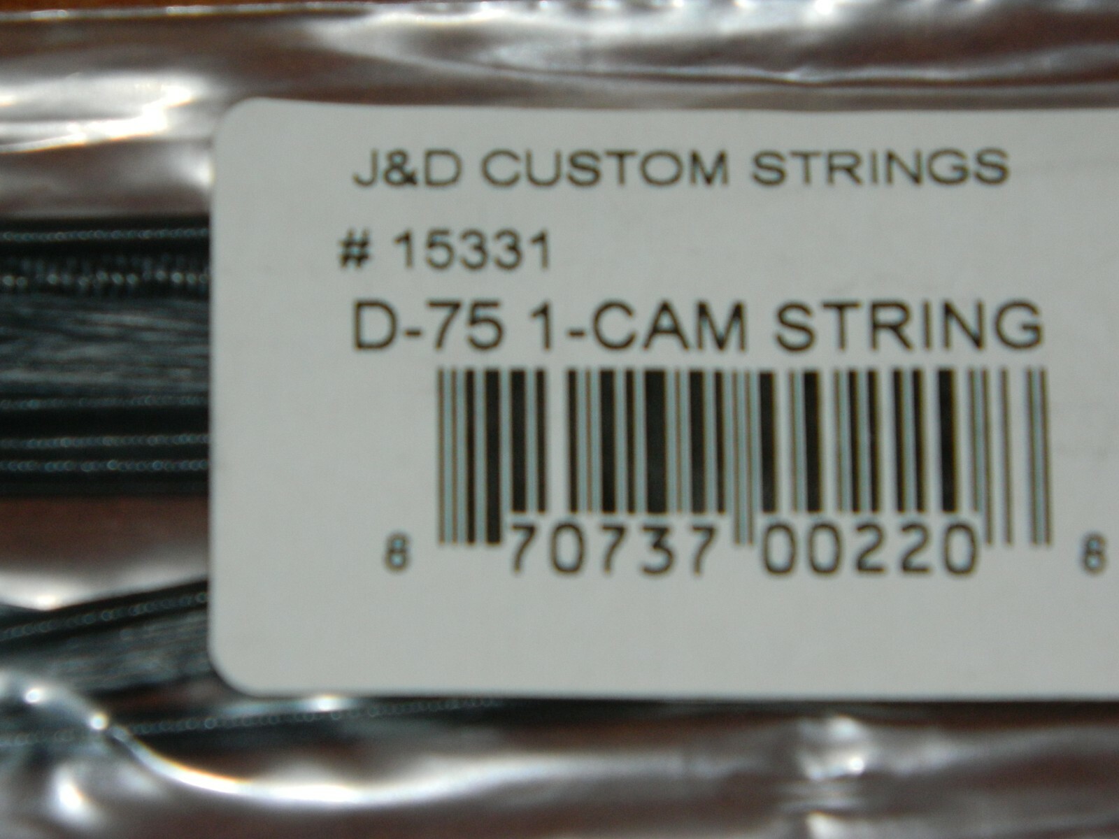 J&D Custom Bow Strings - Black - 100.5 inches - D-75 1-Cam String