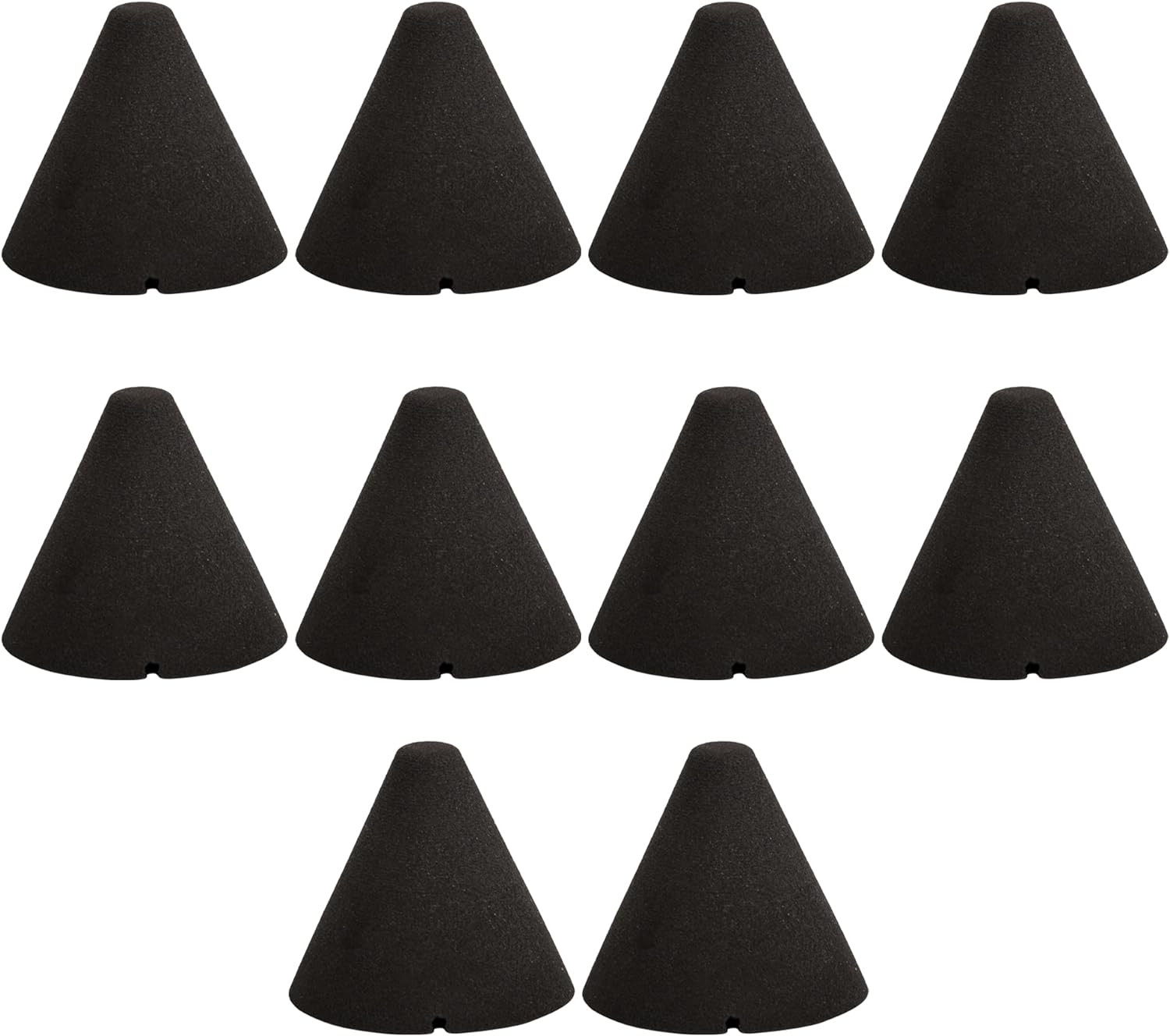 Yibuy 1.38" X 1.46" Electronic Drum Piezo Trigger Foam Cone for DIY Black Pack o