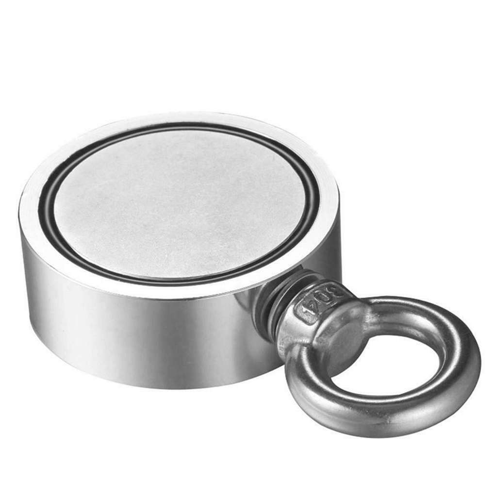 Fishing Magnet Double Sided 800LBS Pull Force Strong Neodymium Rare Earth US