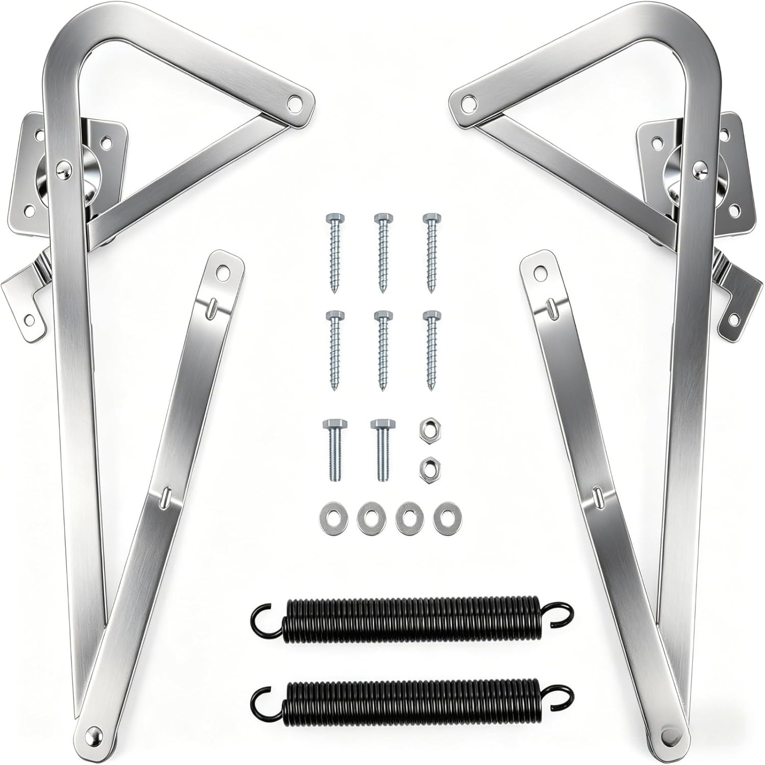 55-2 Attic Ladder Hinge Arms with Springs - Replacement Kit Compatible with Wern
