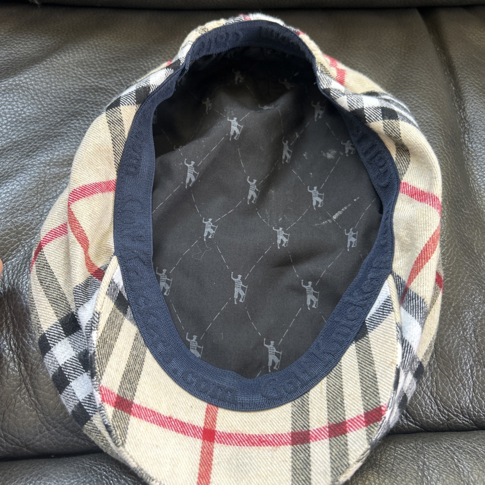 Nova Check Plaid Pattern Golfknickers Flat Cap Hat Original Collection Rare