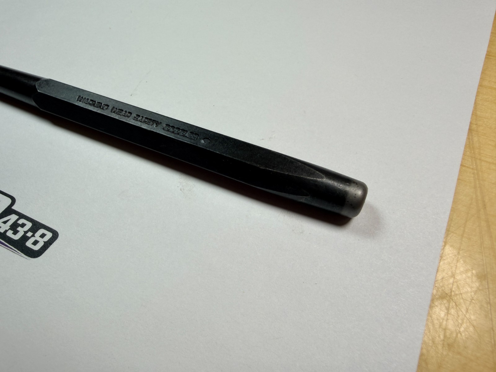 Snap-on Tools USA NEW 9" Length 3/16" Drift Pin Punch PPC907