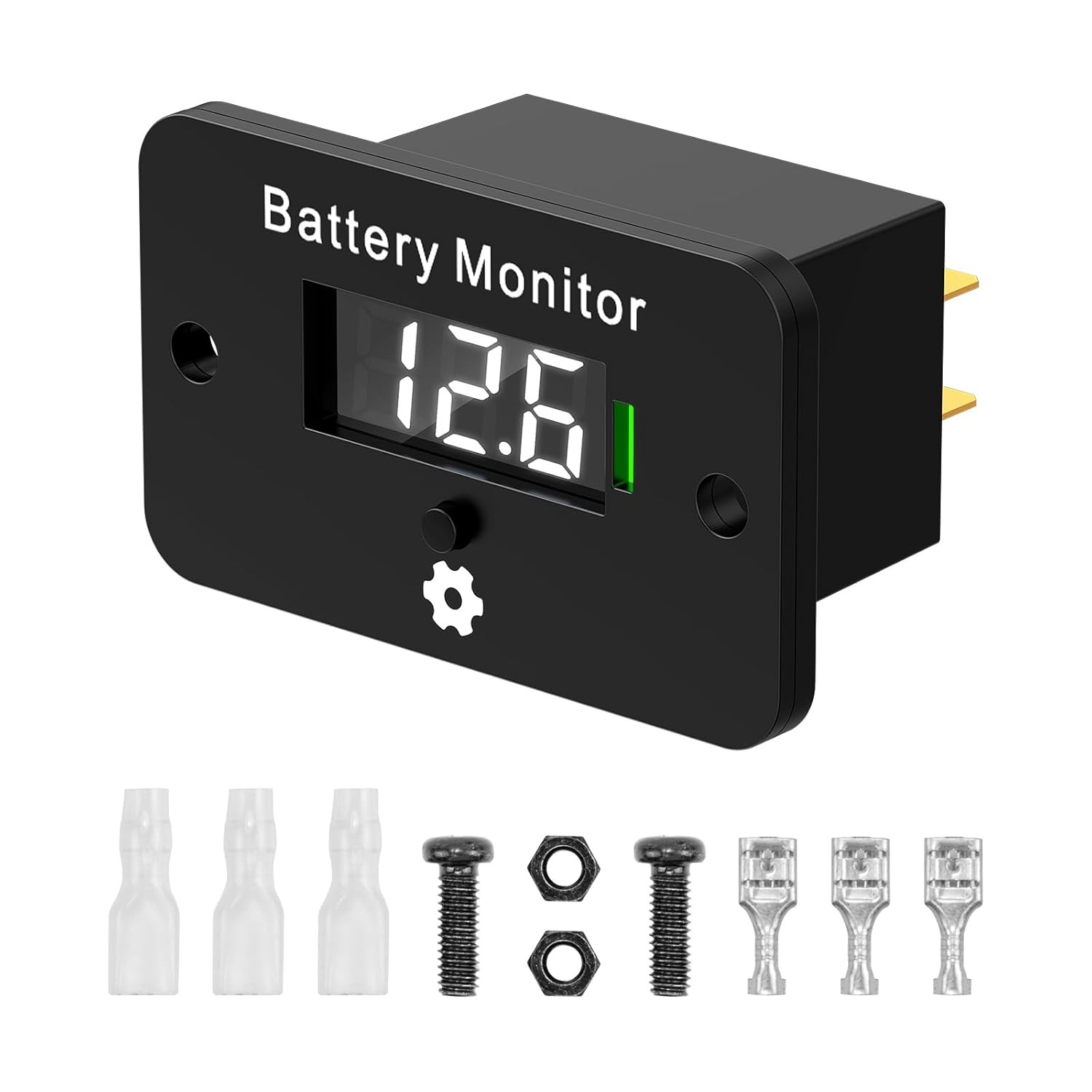 RV Camper Van Battery Monitor Kit DC Voltmeter LED Display