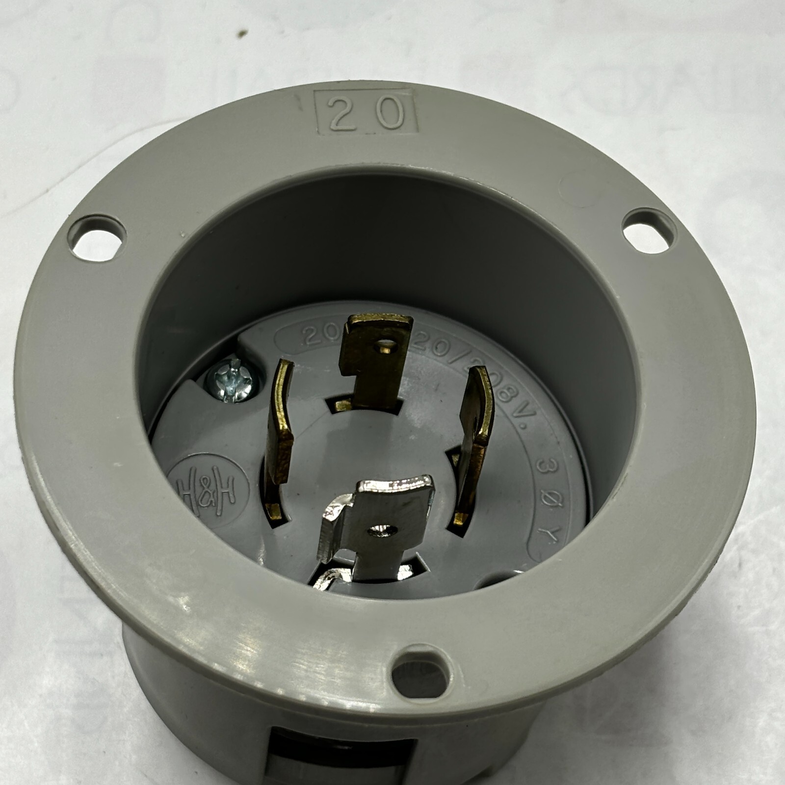 ARROW HART 6445 LOCKING FLANGED  20A 120V/208V  3PH Y 4P 4W  NEMA L18-20P 🔔