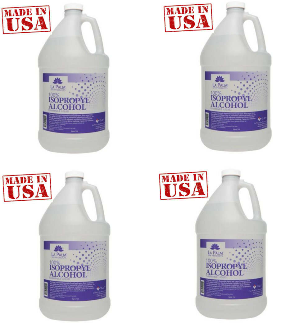 La Palm Isopropyl 70%  Alcohol Box of 4 Gallons. Made in USA. SEALED.