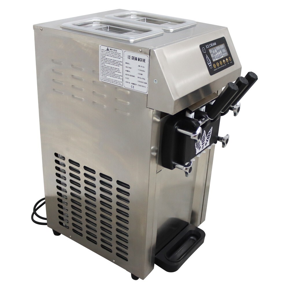 Commercial Stainless Steel Soft Ice Cream Mahcine Ice Cream Maker 3 Flavor