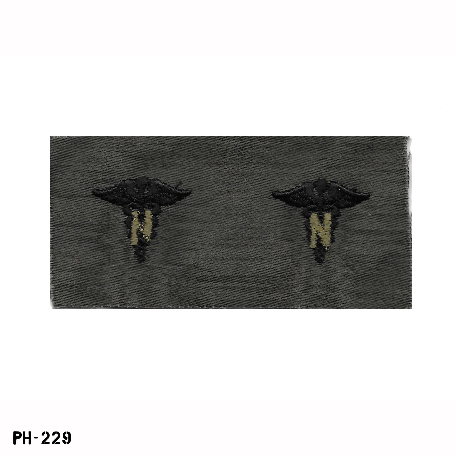 Nurse Corps US Army Subdued Officer BOS Collar Patches ~ NEW ~ Gemsco USA