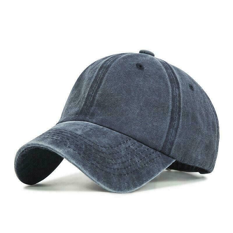 Blue Jean Distressed Ponytail Baseball Hat