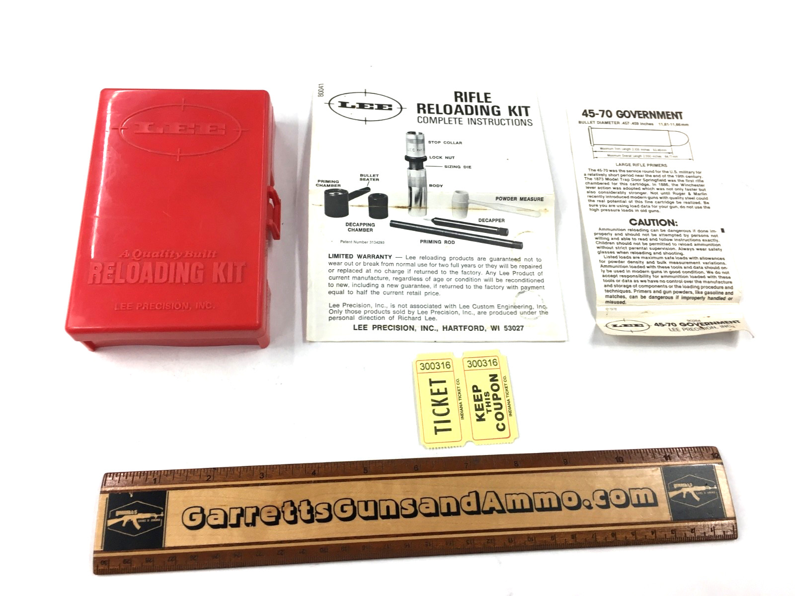 Vintage Lee Loader .45/70 Government hand reloading tool set complete 300316