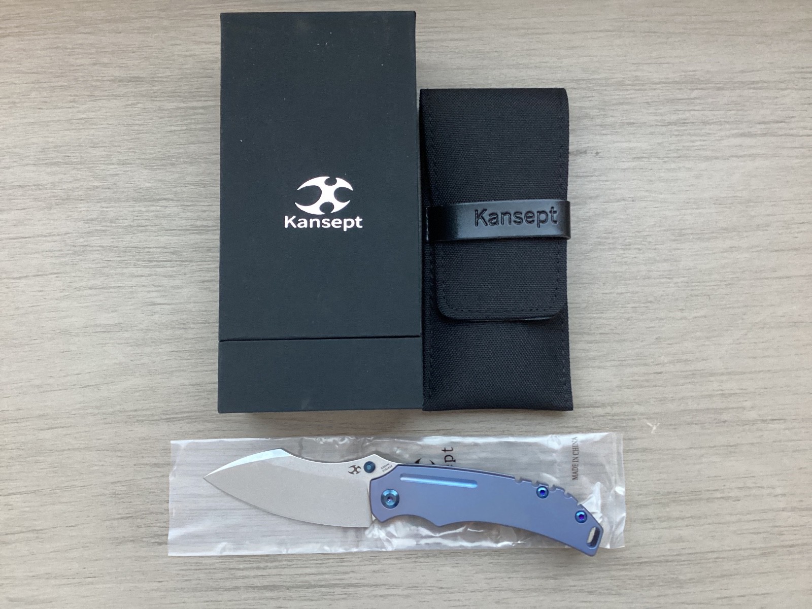 Kansept Pelican EDC Framelock S35VN Blue Anodized Titanium K10186A