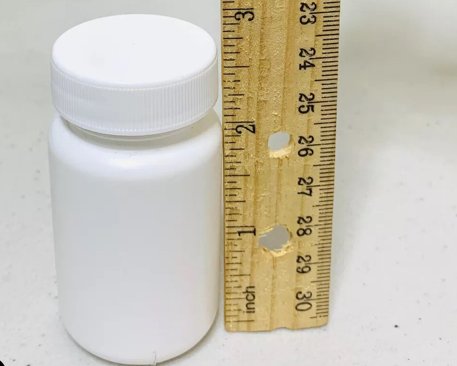 WHOLESALE 100x Empty White Pill Bottle Tablet Capsule Container/Jar/60cc/ml+SEAL
