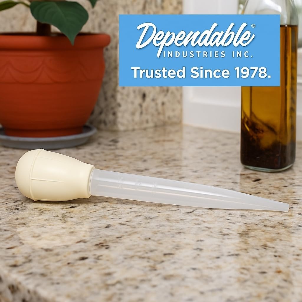Dependable Turkey Baster - Heat-Resistant BPA-Free Basting Tool