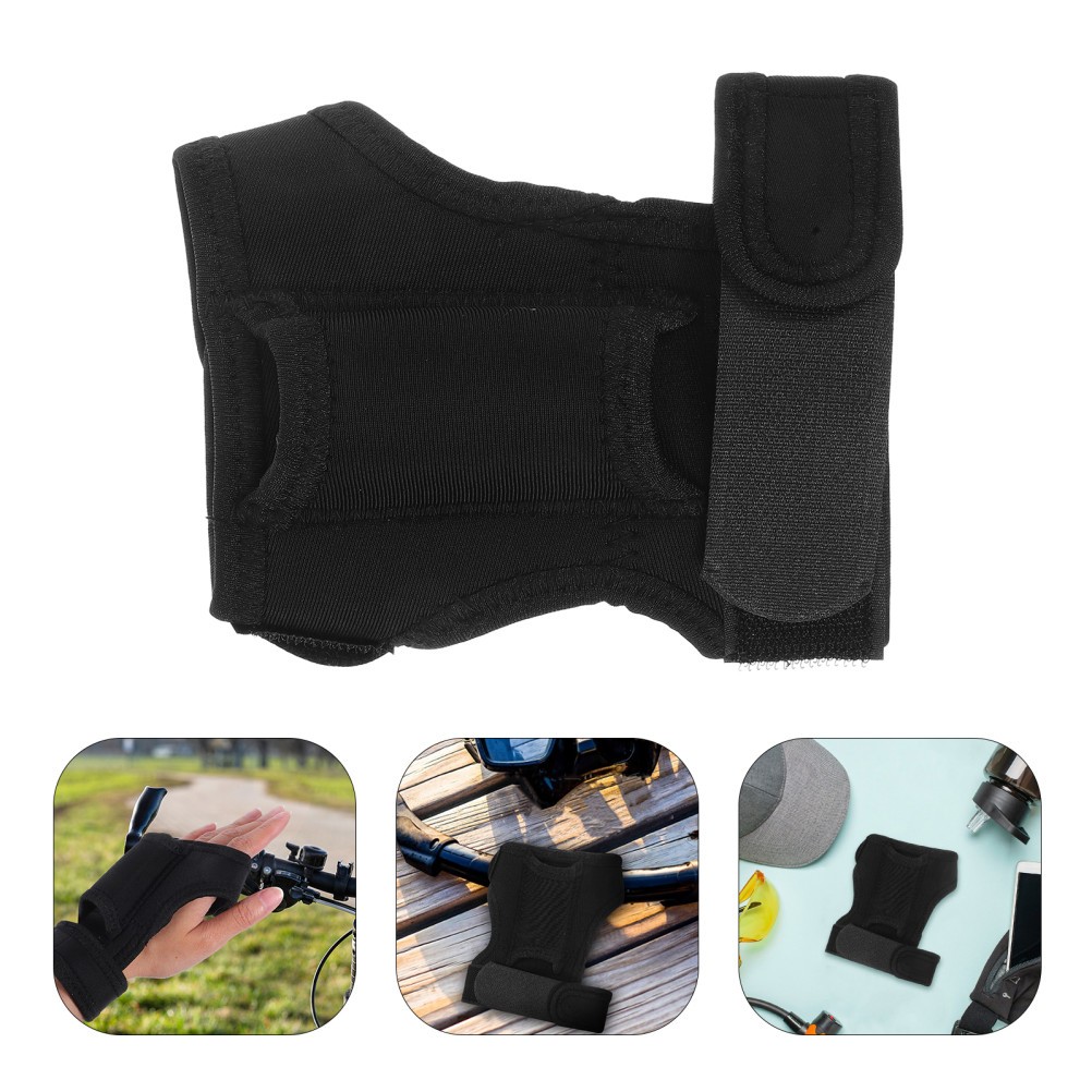 2Pcs Multipurpose Scuba Flashlight Support Gloves Black Durable Wrist Mount