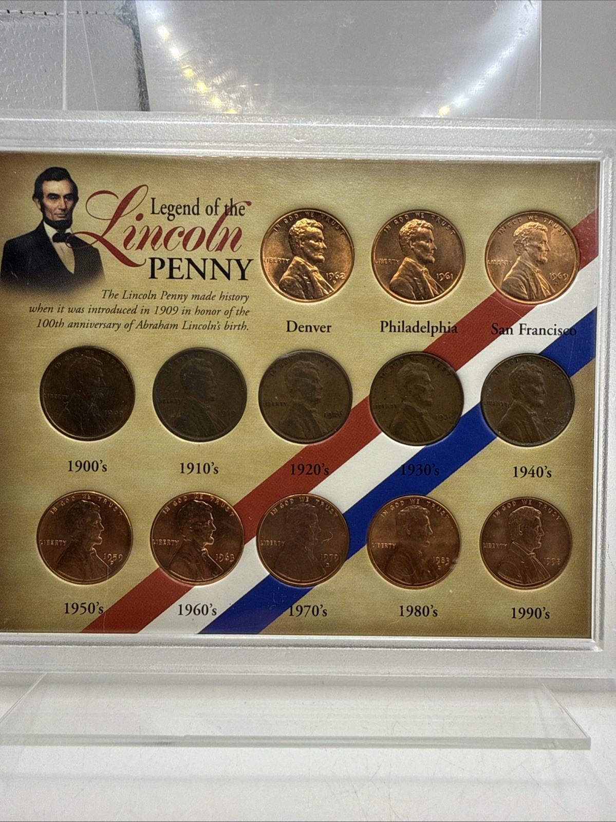 American Historic Society Legend of the 13 Lincoln Penny Coin Set