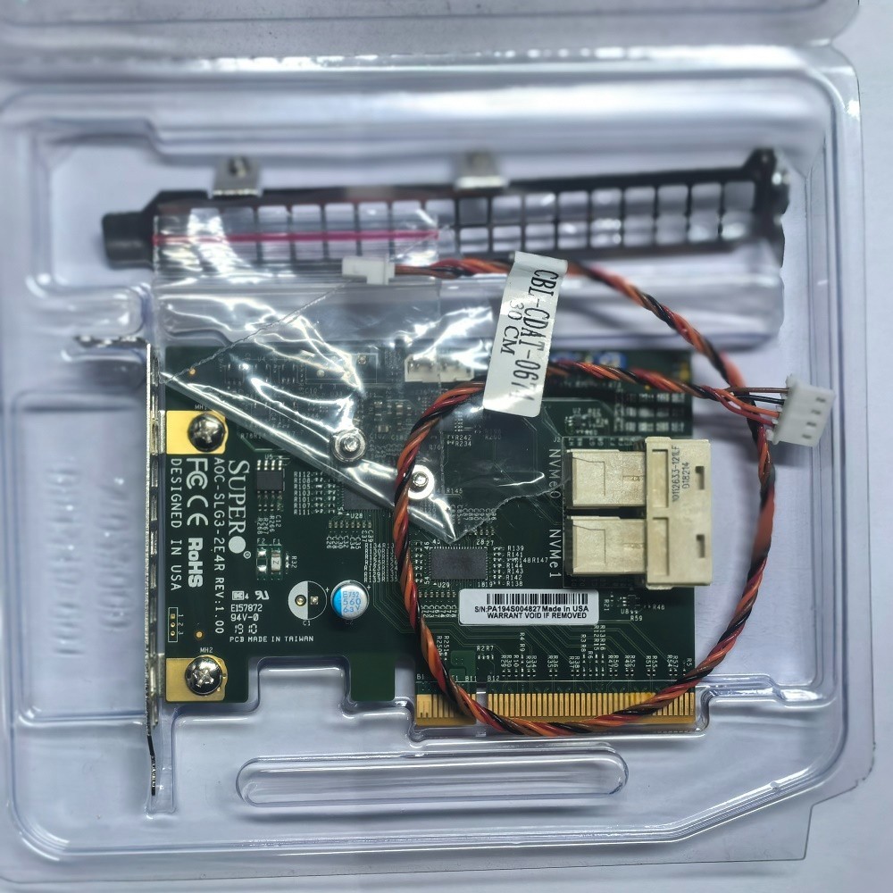 Supermicro AOC-SLG3-2E4R PCIe Add-On Card 6.4GBs dual-Port Gen-3 NVMe Host Bus