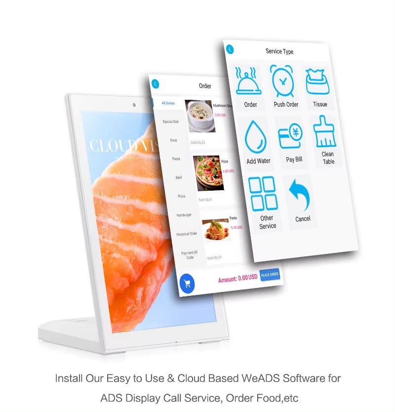 10.1 Inch Interactive Tabletop Touch Screen Advertising Digital Signage and Menu