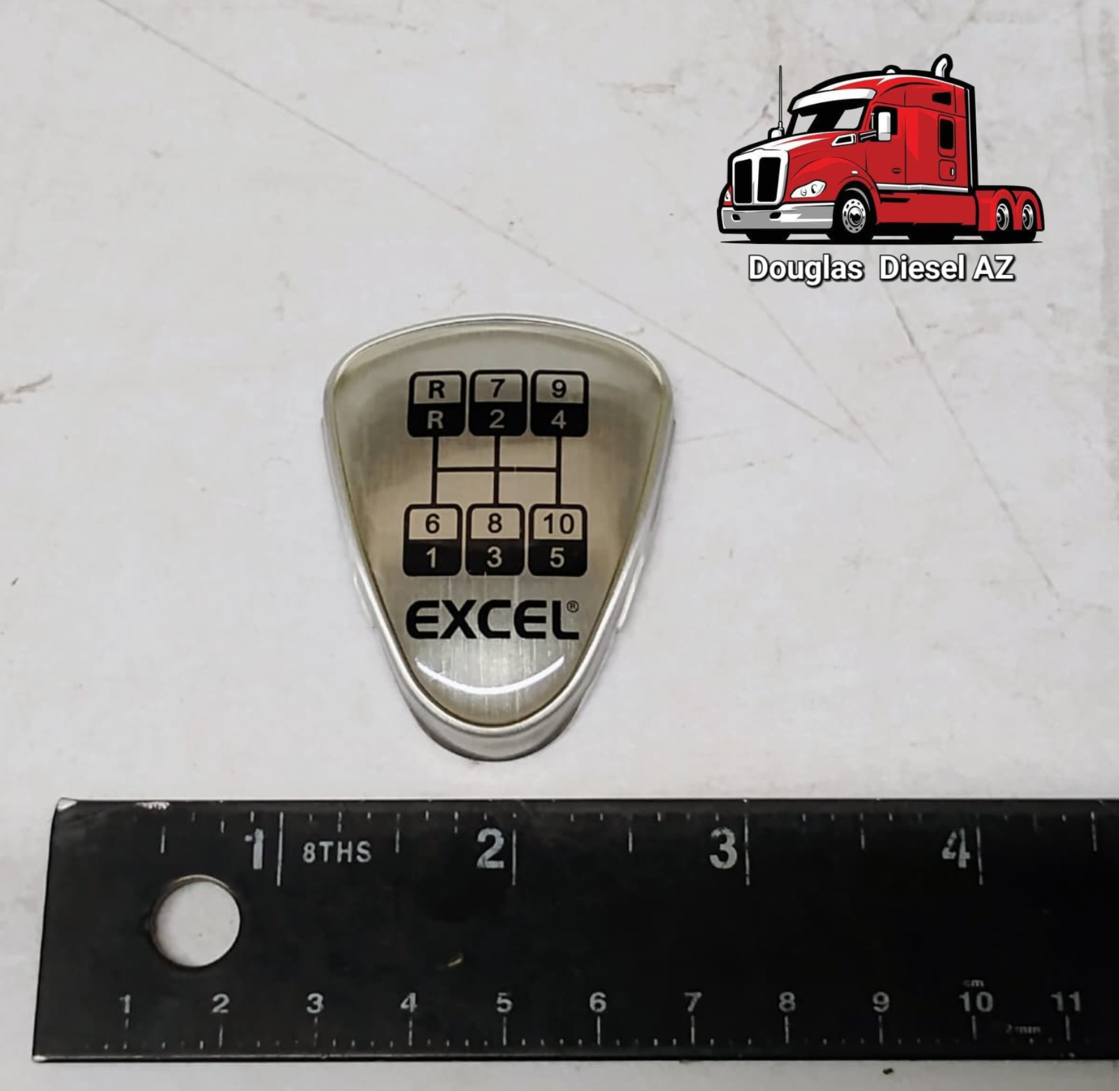 10 Speed TRANSMISSION Shifter MEDALLION. EXCEL # EF15450. Ref.# FULLER 55866106