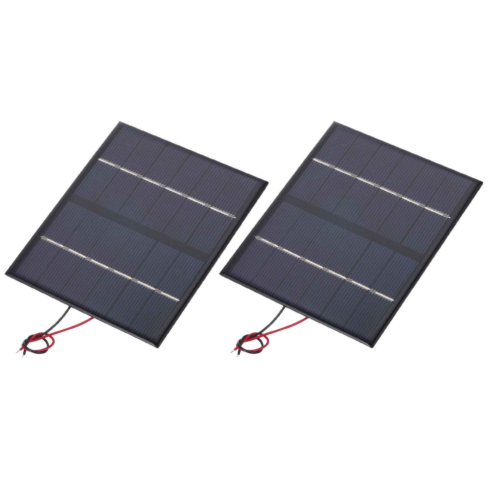 2 Pcs 6V 1.68W 280mA Mini Solar Panels with 2 Cable, 110mm x 92mm