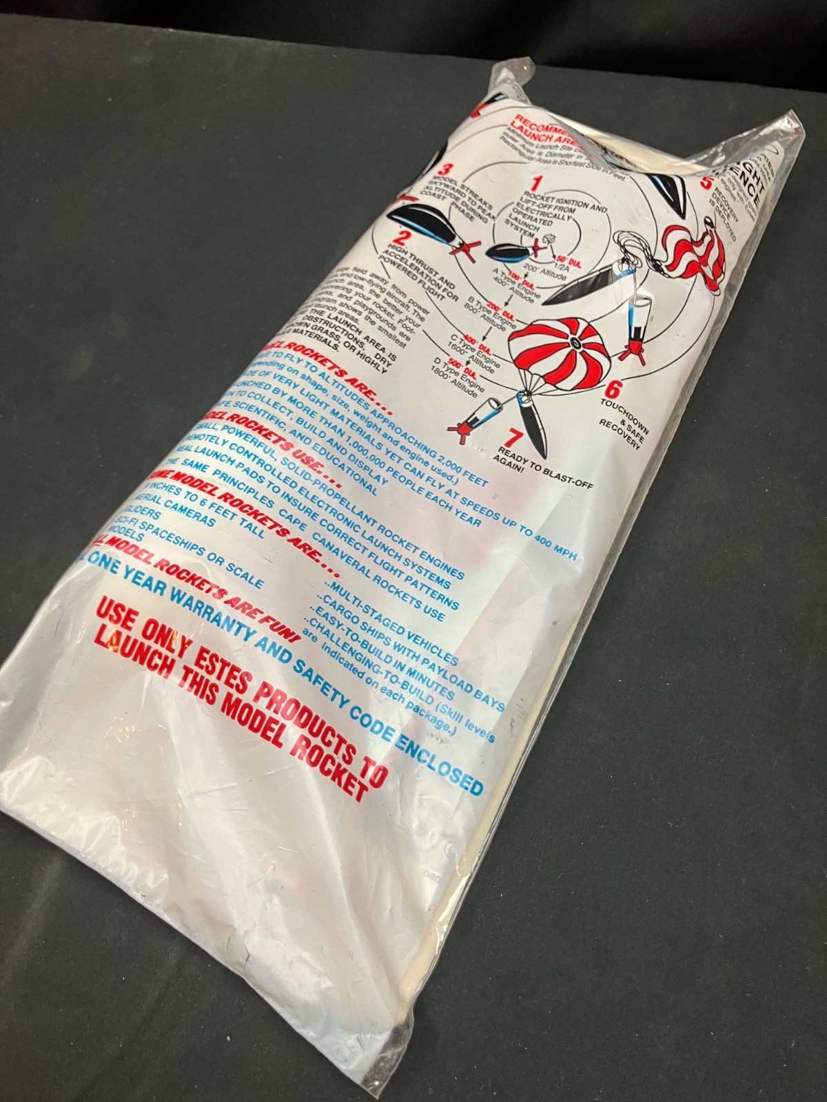 Builders (OPEN-Resealed) Super RARE Estes Rascal Flying Model Rocket Kit #2021
