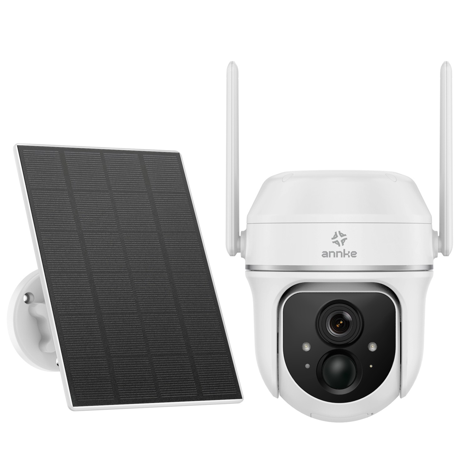 ANNKE 3MP Solar Powered 360° PT WIFI IP Security Camera Color Night 2 Way Audio